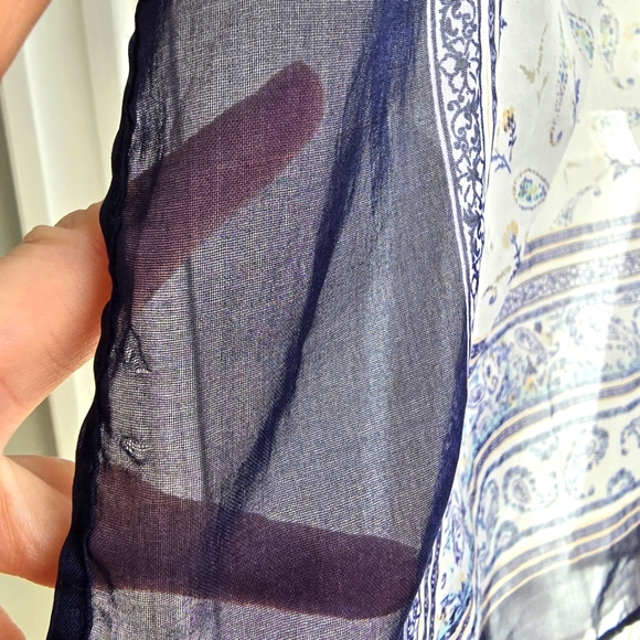 Sheer Blue Paisley Swim Cover-up - Picture 10 of 11